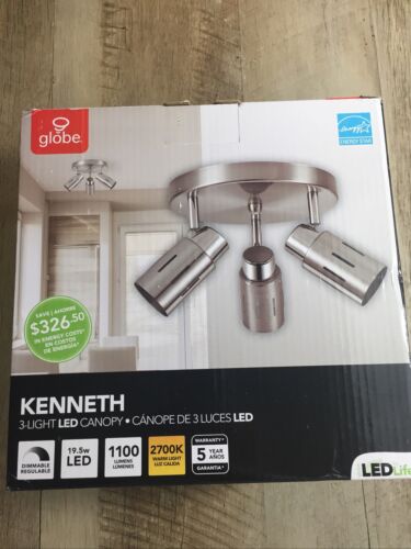 AS-IS Kenneth LED 3-Light Flush Mount (6922738729143)
